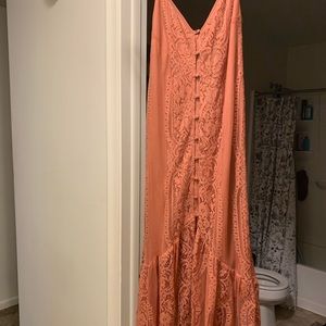Lulu’s Lacey burnt orange dress